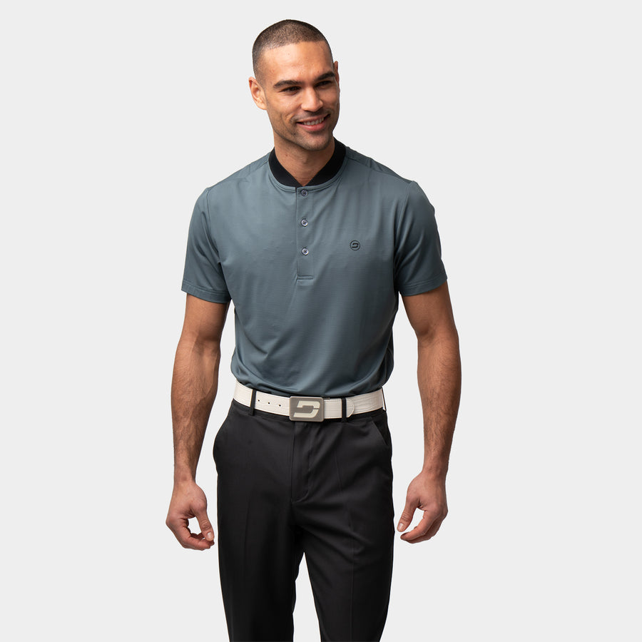 RIBBED PRIME POLO - SAGE
