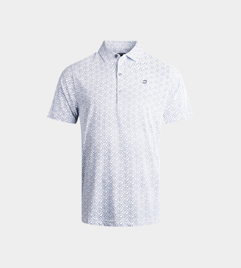 KIDS DOODLE POLO - WHITE