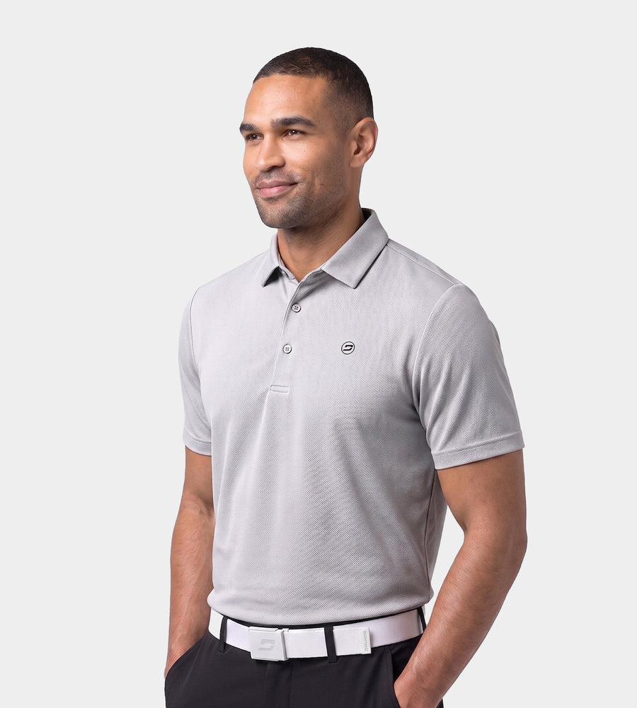 ELYSIAN POLO - WHITE / LIGHT GREY