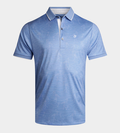 FLAMINGO FLAG POLO - DENIM