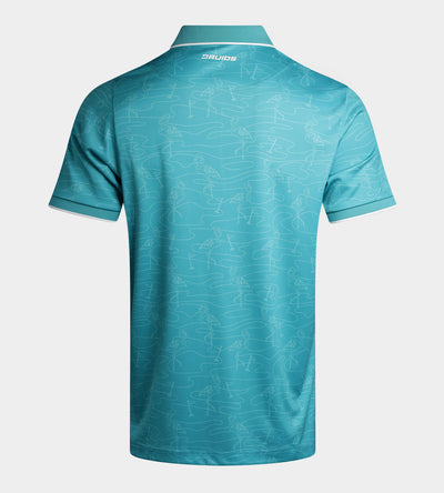 FLAMINGO FLAG POLO - TEAL