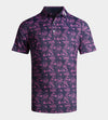 FLORAL TECH POLO - NAVY