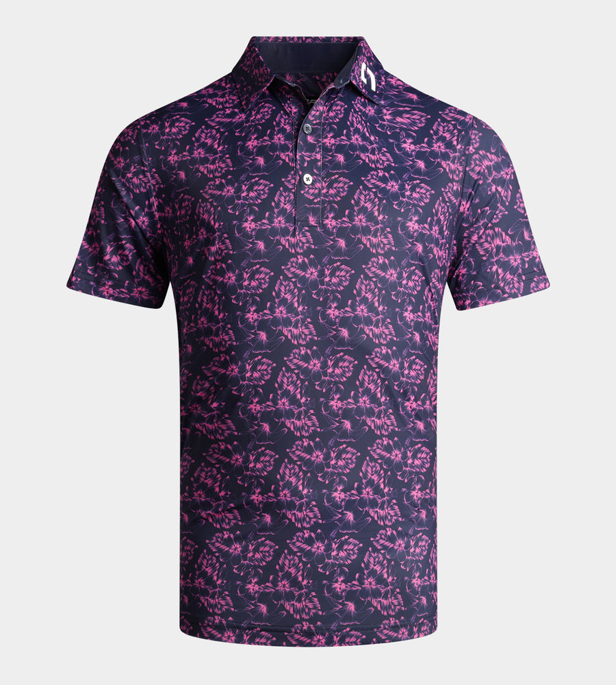 FLORAL TECH POLO - MARINO SUAVE