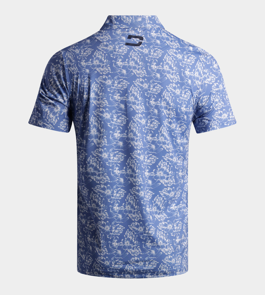 FLORAL TECH POLO - AZUL