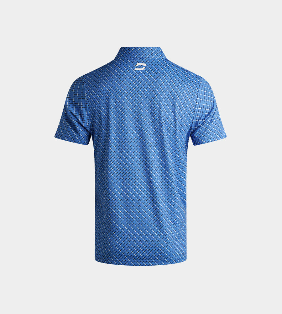 KIDS GOLF TEE POLO - BLUE