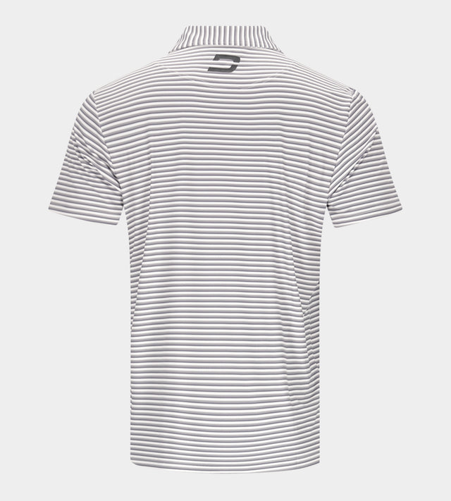 GRADIENT STRIPE POLO - GRIGIO