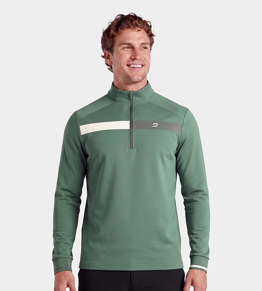 HALF N HALF MIDLAYER - SAGE