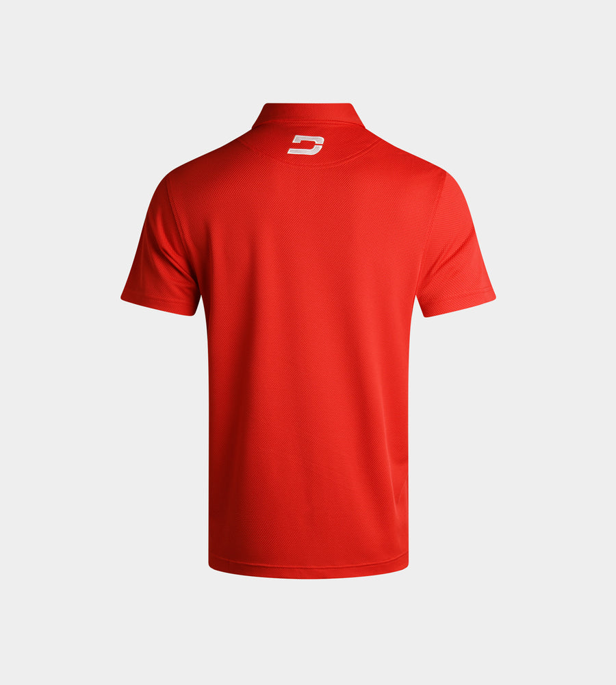 KIDS HONEYCOMB POLO - RED