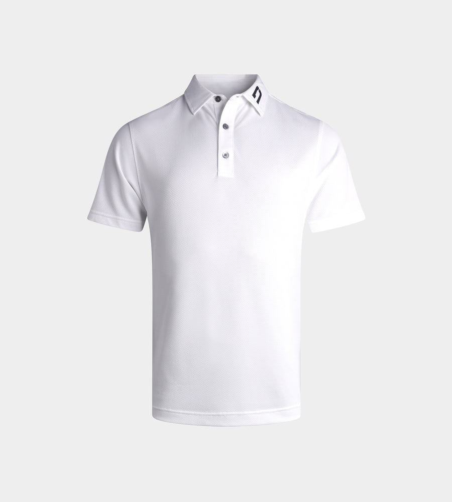 KIDS HONEYCOMB POLO - WHITE