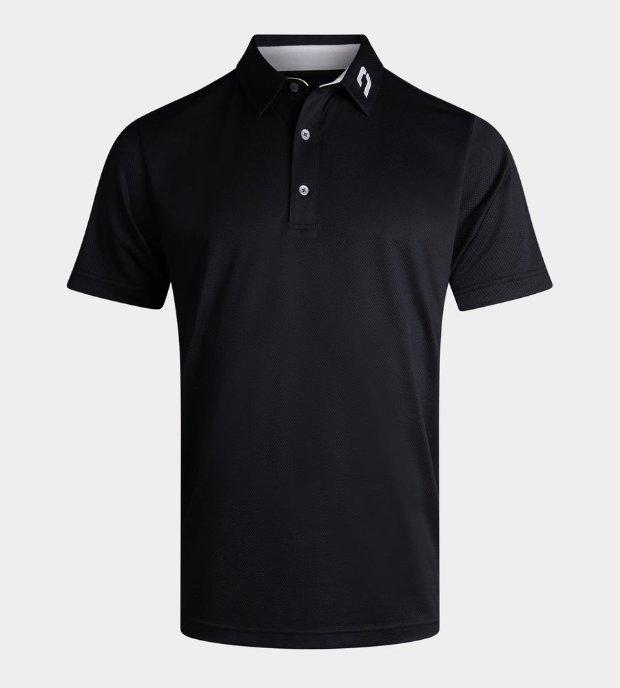 HONEYCOMB POLO - BLACK