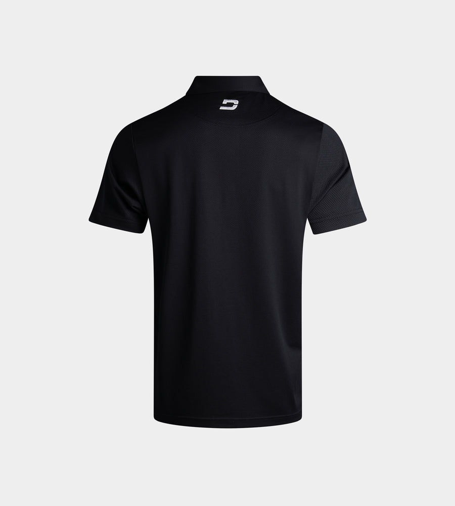 KIDS HONEYCOMB POLO - BLACK