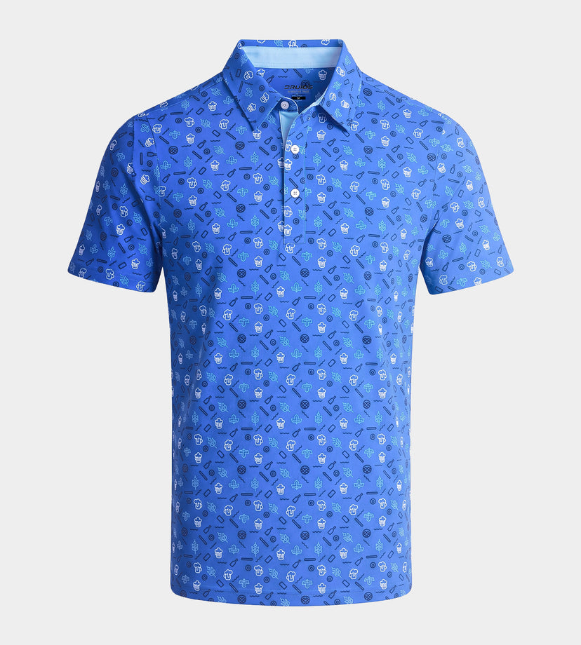 HOPS N BARLEY POLO - BLAU