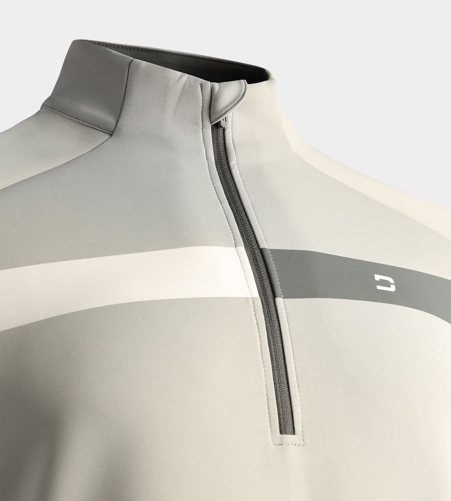 HALF N HALF MIDLAYER - GRAU