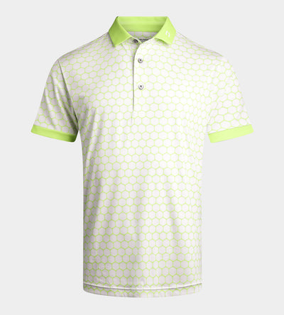 HEXA PREPPY POLO - WHITE/ LIME