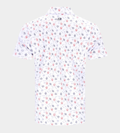 HOPS N BARLEY POLO - WHITE