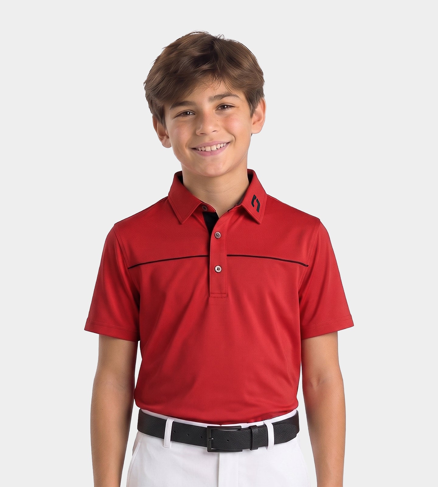 KIDS BLOCK PIQUE POLO - ROOD
