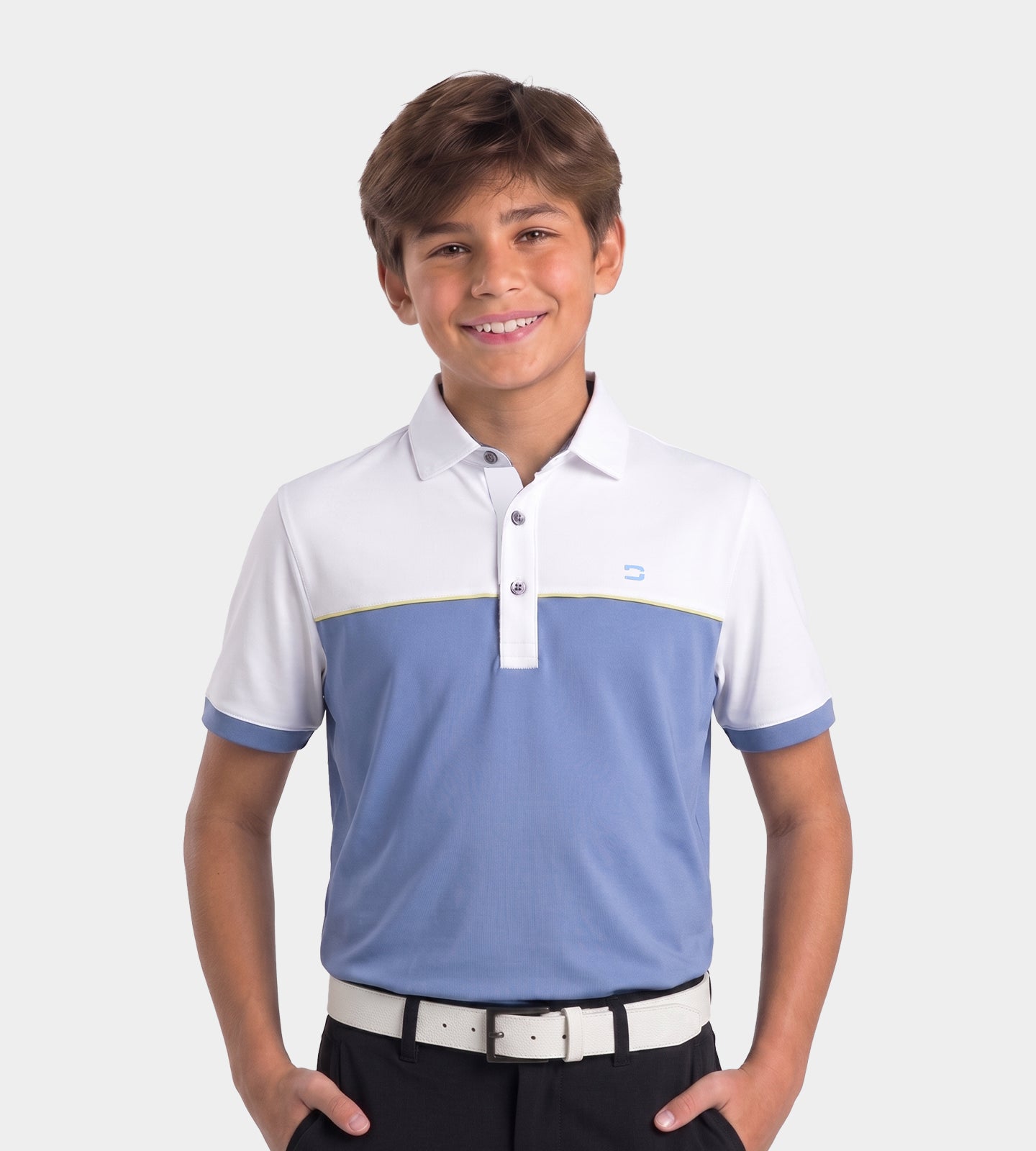 KIDS VENTO POLO - WIT / BLAUW