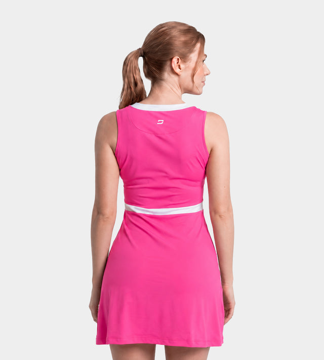 LADIES BELLA DRESS - PINK/WHITE