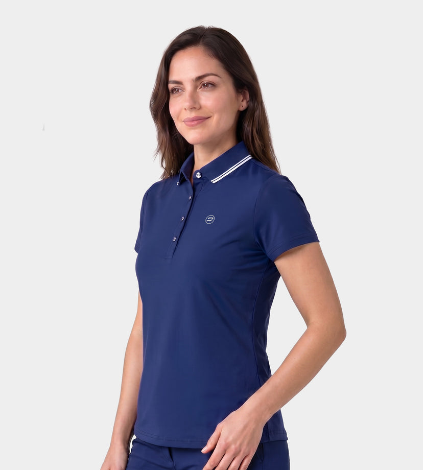 LADIES CLASSIC FIT POLO - MARINO