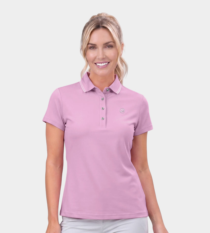 LADIES CLASSIC FIT POLO - ROSA