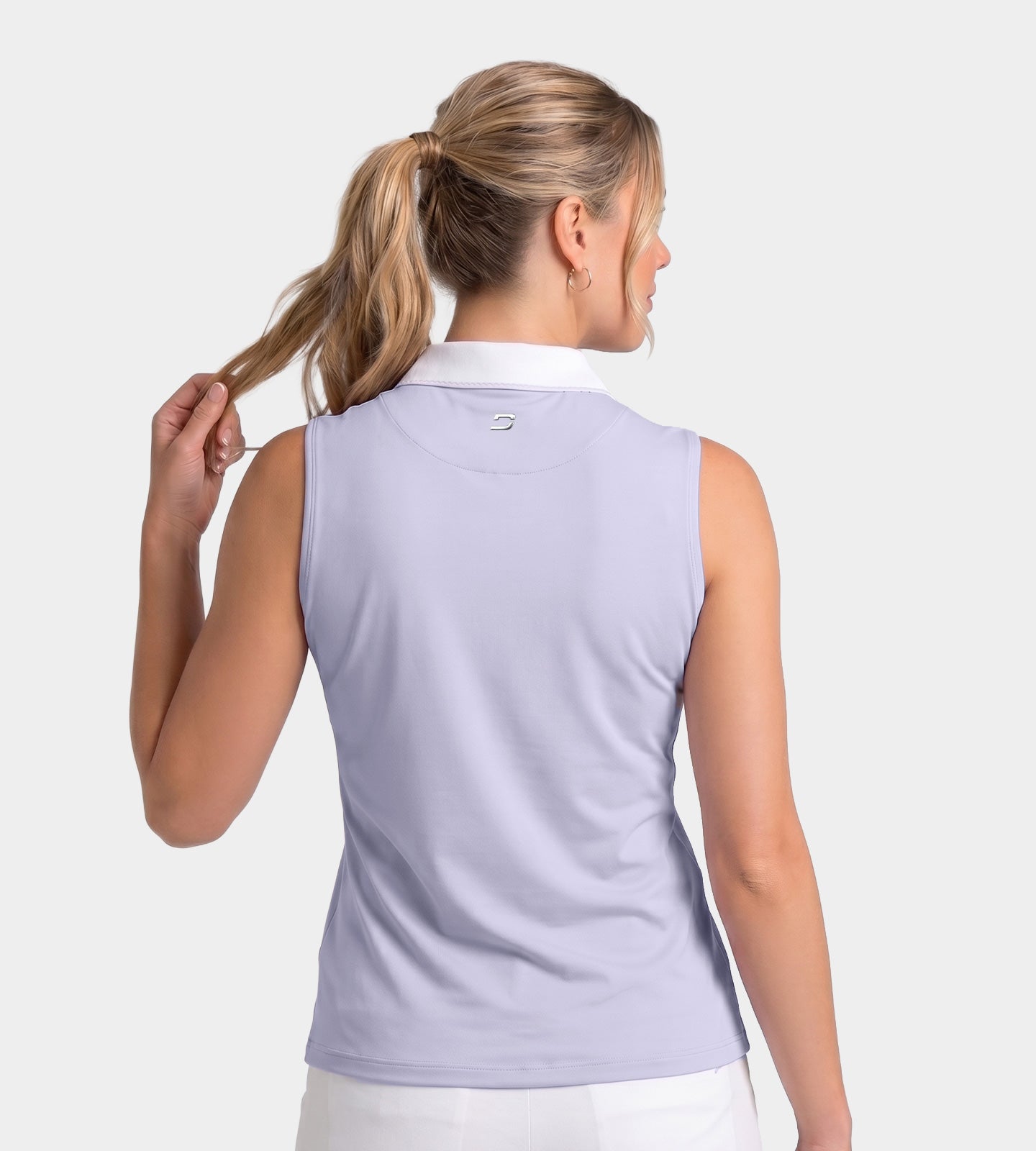 LADIES CLASSIC V NECK POLO - LAVENDAR