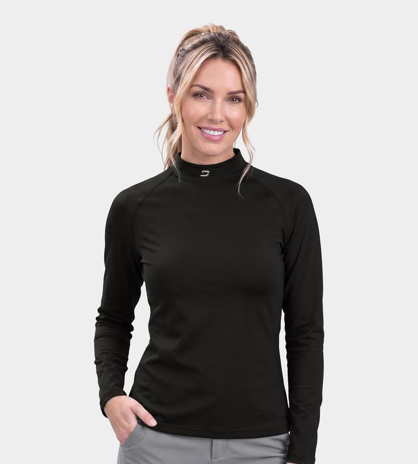 LADIES CREW BASELAYER - BLACK