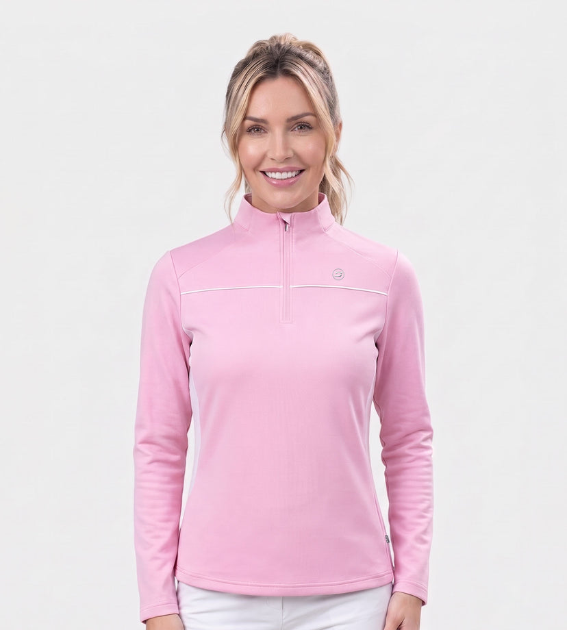 LADIES CROSS COUNTRY MIDLAYER - BLUSH