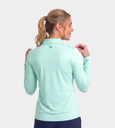 LADIES ELITE LONG SLEEVE POLO - MENTHE