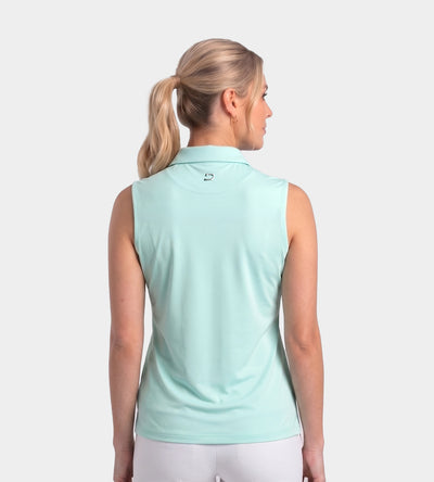 LADIES ELITE SLEEVELESS POLO - MENTHE