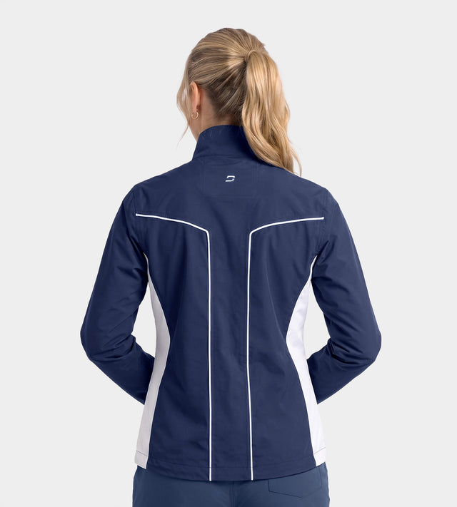 LADIES ESCAPADE RAIN JACKET - MARINE/BLANC