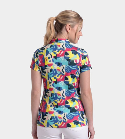 LADIES EXOTIC POLO - MARINE