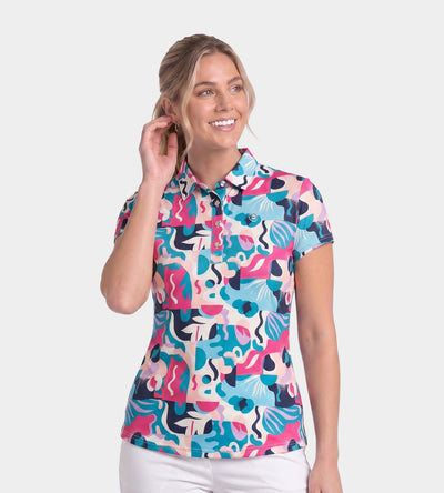 LADIES EXOTIC POLO - ROSE