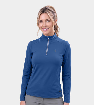 LADIES GALACTIC MIDLAYER - MARINEBLAU