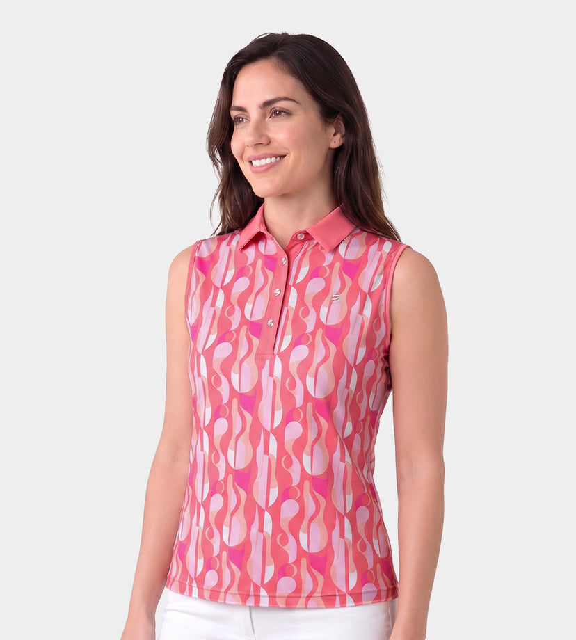 LADIES GRIFFON POLO - CORAL