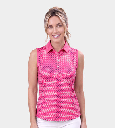 LADIES HALF MOON POLO - PINK