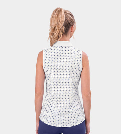 LADIES HALF MOON POLO - STONE
