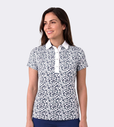 LADIES HEART POLO - BLAU