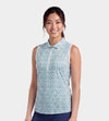 LADIES HEART SLEEVELESS POLO - PETROL