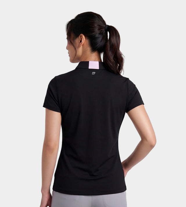 LADIES LEGACY POLO - BLACK