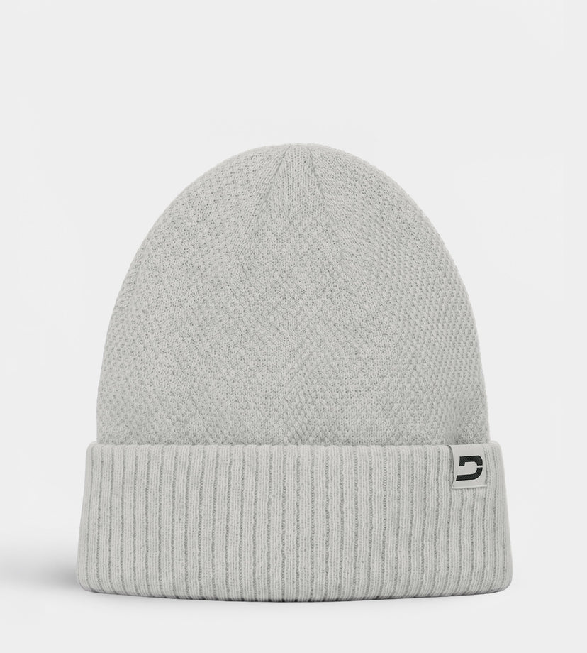 LADIES LINIE MARL BEANIE - WHITE