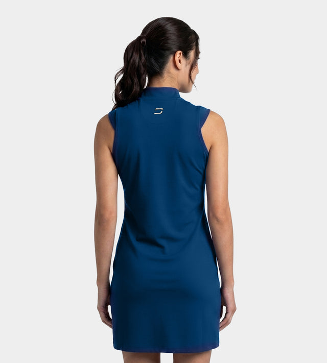 LADIES LUXE CAP DRESS - NAVY