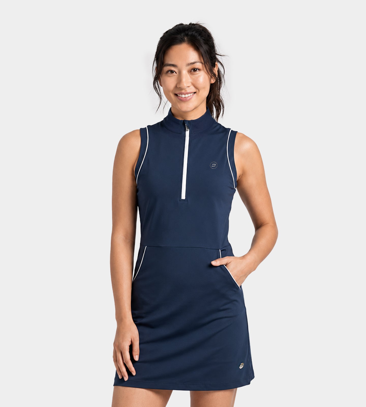 LADIES LUXE DRESS - NAVY