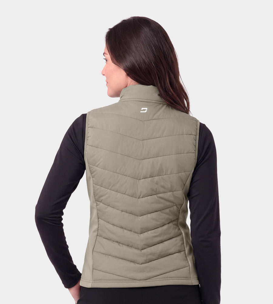 LADIES PANAMA GILET - GREY