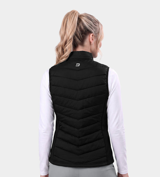 LADIES PANAMA GILET - BLACK
