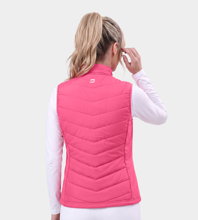 LADIES PANAMA GILET - ROSE