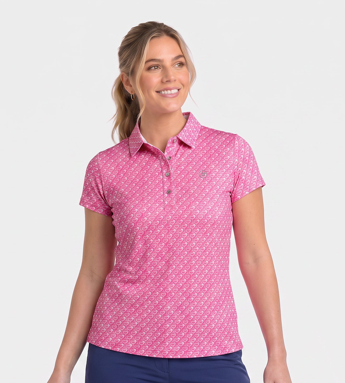 LADIES PARTINI POLO - ROSE