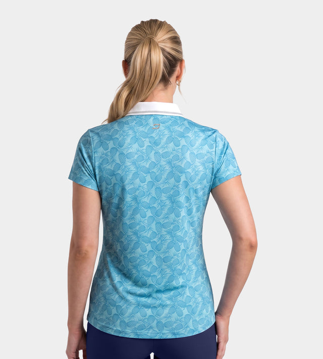 LADIES PINEAPPLE POLO - BLU