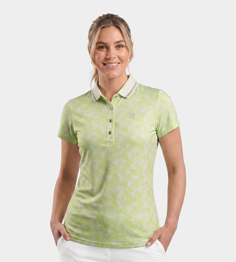 LADIES PINEAPPLE POLO - LIME