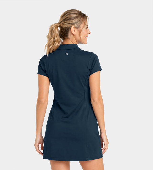 LADIES POLO ESSENTIAL DRESS - NAVY