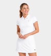 LADIES POLO ESSENTIAL DRESS - WHITE